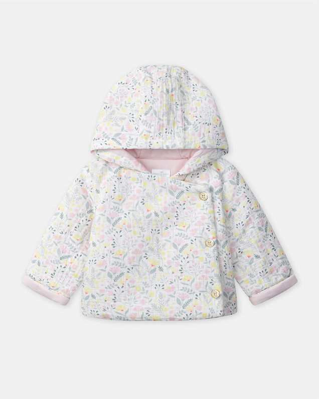 Veste à capuche imprimé fleuri Coloris rose Sergent Major