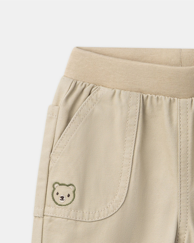Pantalon avec broderie ourson Coloris beige Sergent Major