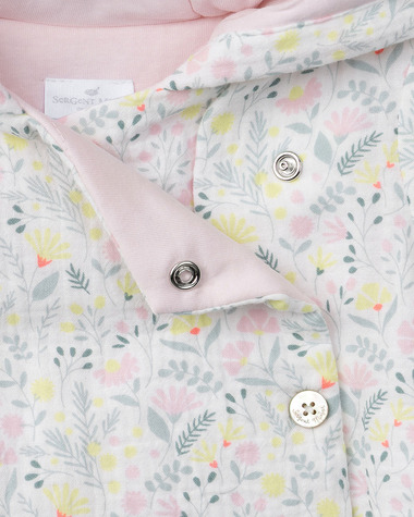 Veste &agrave; capuche imprim&eacute; fleuri Coloris rose  Sergent Major