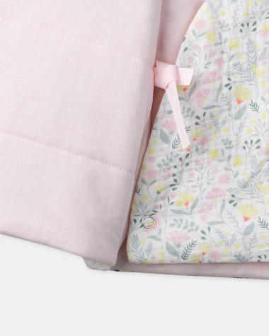 Veste &agrave; capuche imprim&eacute; fleuri Coloris rose  Sergent Major