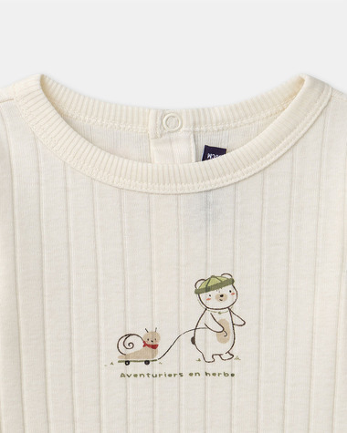 Body imprim&eacute; ours Coloris &eacute;cru  Sergent Major