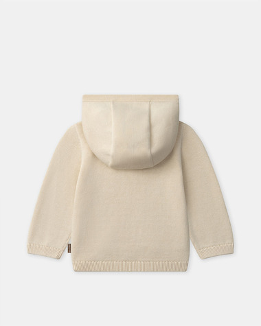 Pull &agrave; capuche motif animal Coloris beige  Sergent Major