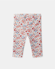 Legging imprimé fleurs et fraises Coloris rouge et bleu Sergent Major