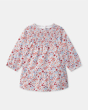 Robe imprimée fleurs et fraises Coloris rouge et bleu Sergent Major