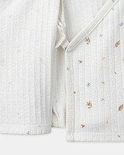 Ensemble haut, pantalon et bonnet imprim&eacute; feuillage Coloris &eacute;cru  Sergent Major
