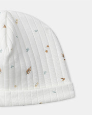 Ensemble haut, pantalon et bonnet imprim&eacute; feuillage Coloris &eacute;cru  Sergent Major