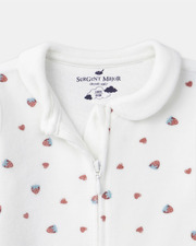 Grenouillère imprimé fraises Coloris blanc Sergent Major