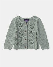 Cardigan ajouré à volant Coloris vert Sergent Major