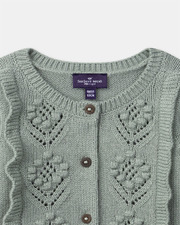 Cardigan ajouré à volant Coloris vert Sergent Major