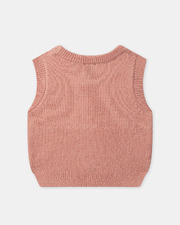 Pull brod&eacute; sans manches Coloris corail  Sergent Major