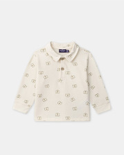 Polo imprim&eacute; ours Coloris &eacute;cru  Sergent Major