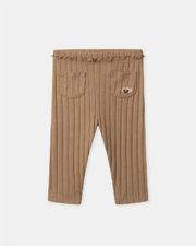 Legging côtelé à volants Coloris marron Sergent Major