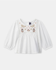 Blouse à broderie fleurs Coloris écru Sergent Major