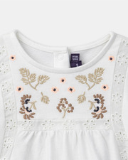 Blouse à broderie fleurs Coloris écru Sergent Major