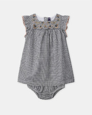 Robe et bloomer vichy Coloris gris foncé Sergent Major