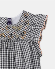 Robe et bloomer vichy Coloris gris foncé Sergent Major