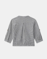 Chemise vichy col mao Coloris gris foncé Sergent Major