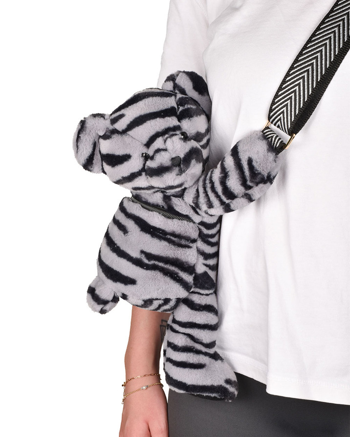 Sac bandoulière ours Coloris zèbre Doudou et Compagnie