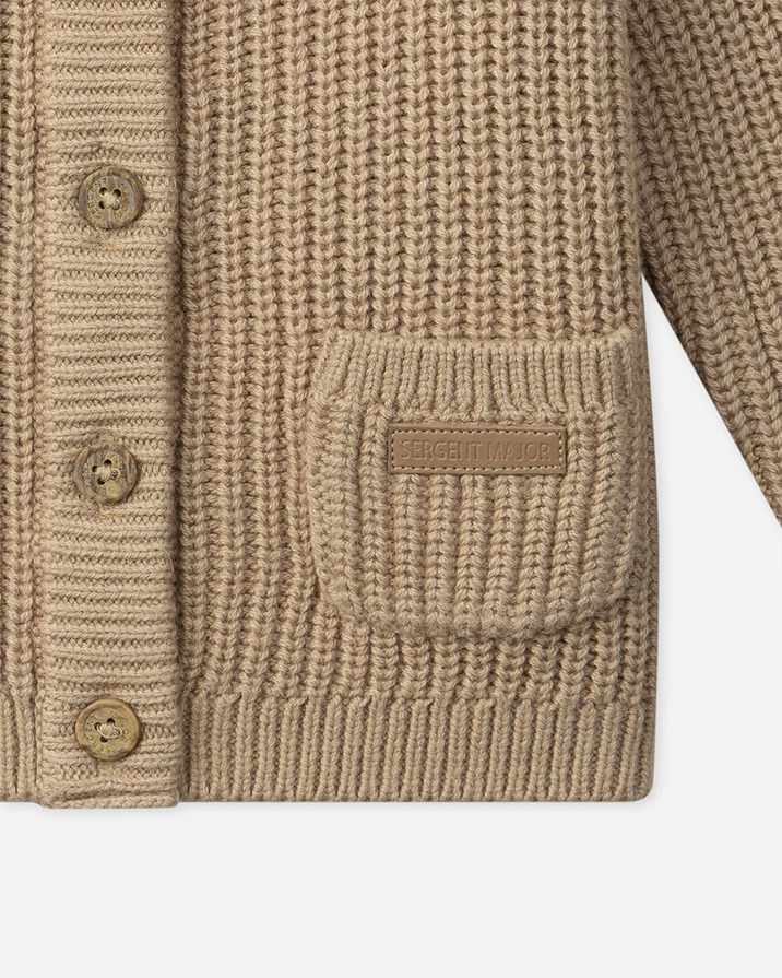 Cardigan en tricot Coloris beige Sergent Major