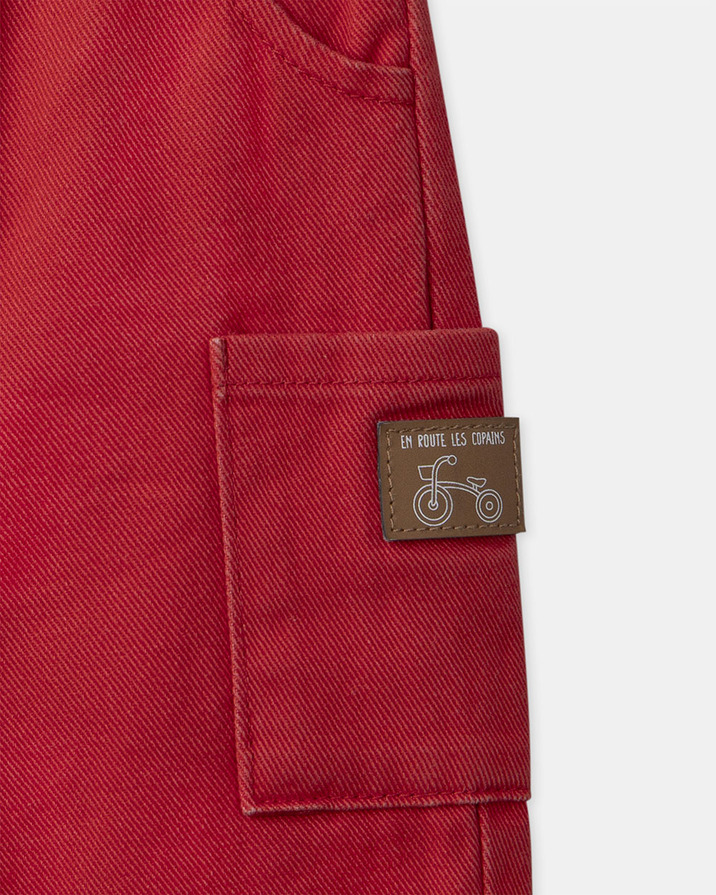 Pantalon en twill Coloris rouge Sergent Major