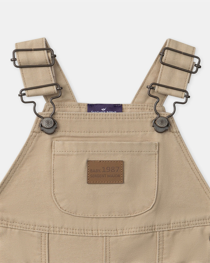 Salopette longue en coton Coloris beige Sergent Major