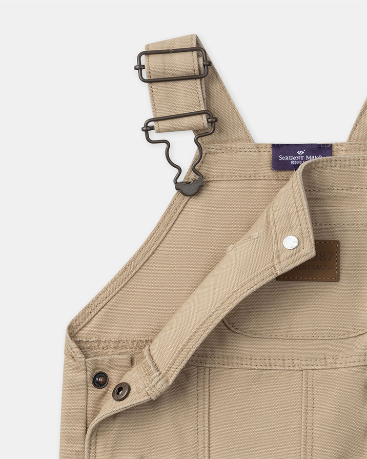 Salopette longue en coton Coloris beige Sergent Major