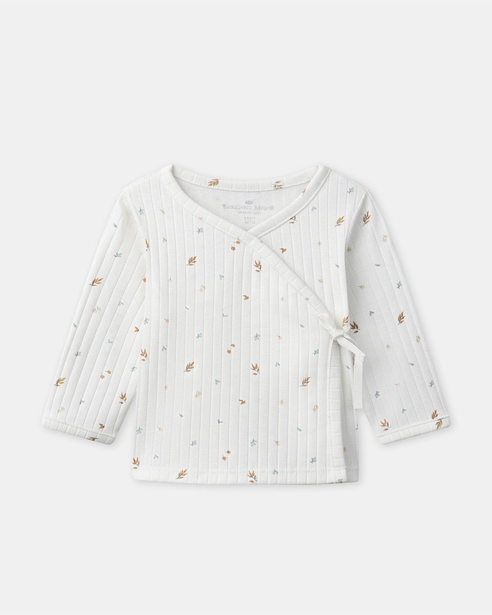 Ensemble haut, pantalon et bonnet imprim&eacute; feuillage Coloris &eacute;cru  Sergent Major