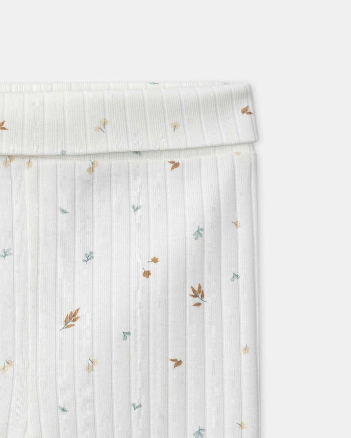 Ensemble haut, pantalon et bonnet imprim&eacute; feuillage Coloris &eacute;cru  Sergent Major