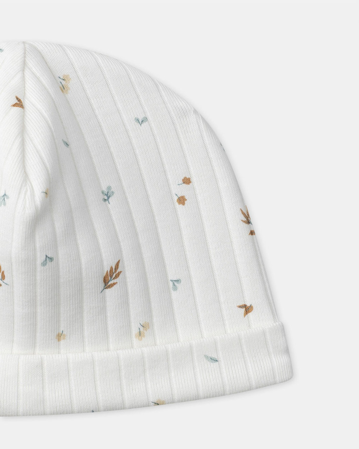 Ensemble haut, pantalon et bonnet imprim&eacute; feuillage Coloris &eacute;cru  Sergent Major