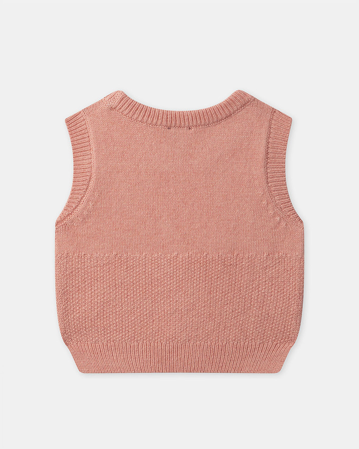 Pull brod&eacute; sans manches Coloris corail  Sergent Major