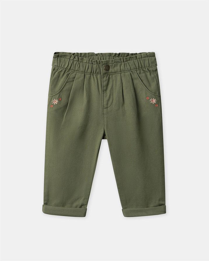 Pantalon en twill ajustable Coloris kaki Sergent Major