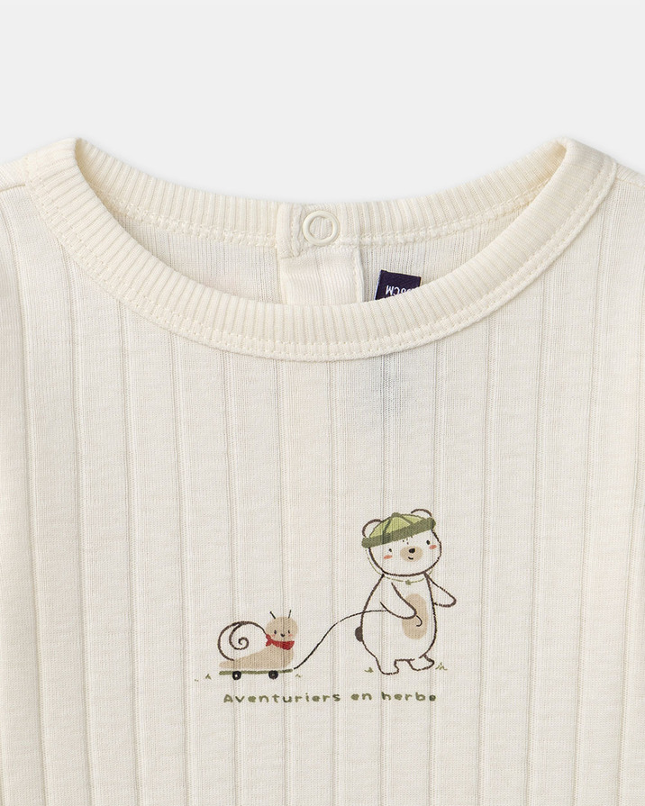 Body imprimé ours Coloris écru Sergent Major