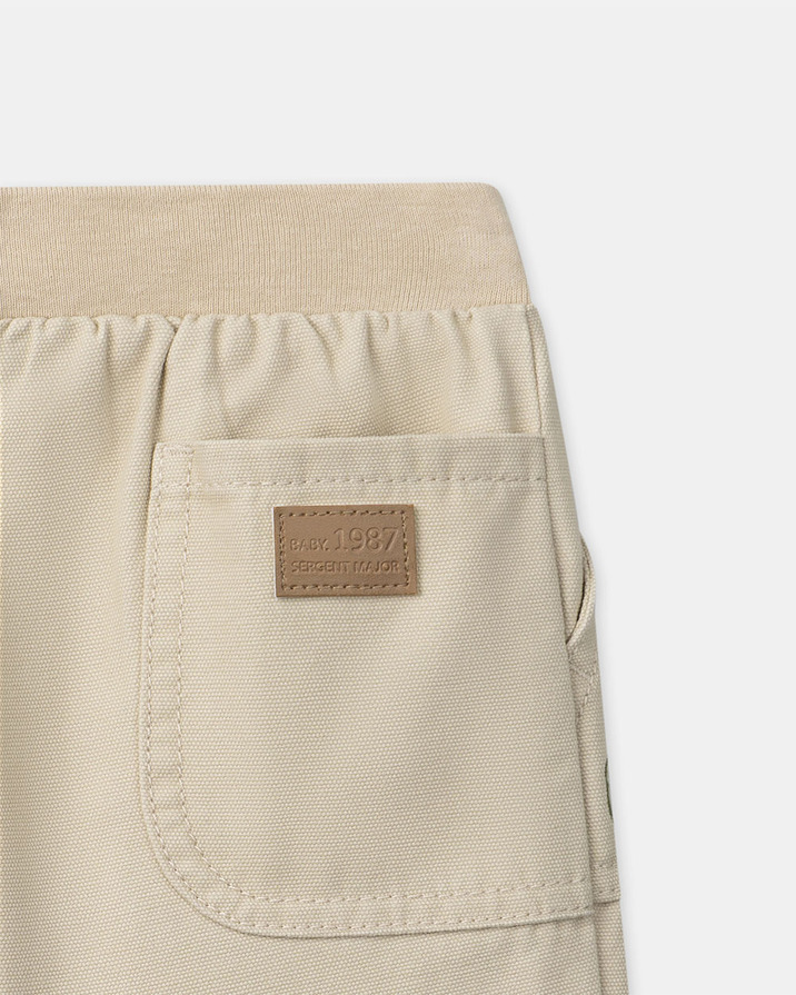 Pantalon avec broderie ourson Coloris beige  Sergent Major