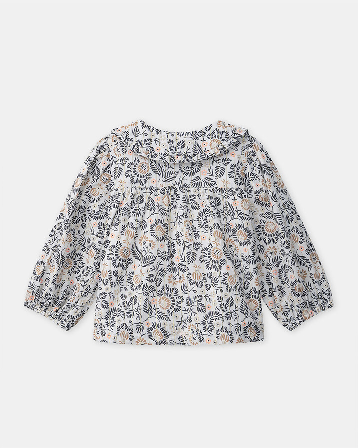 Blouse imprimée fleuri à col Coloris gris foncé Sergent Major