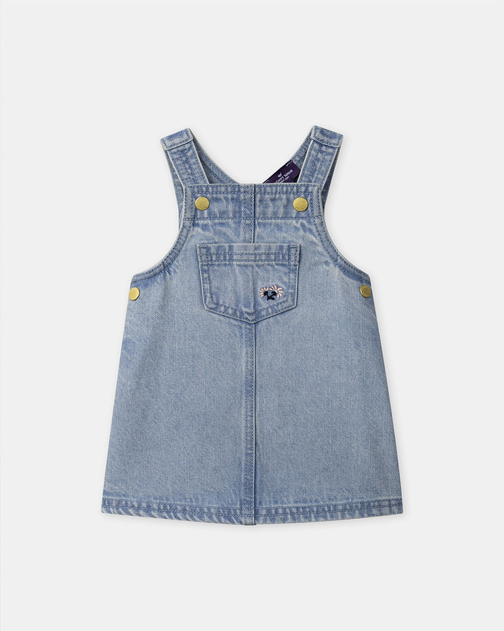 Ensemble chasuble denim + body Coloris bleu Sergent Major