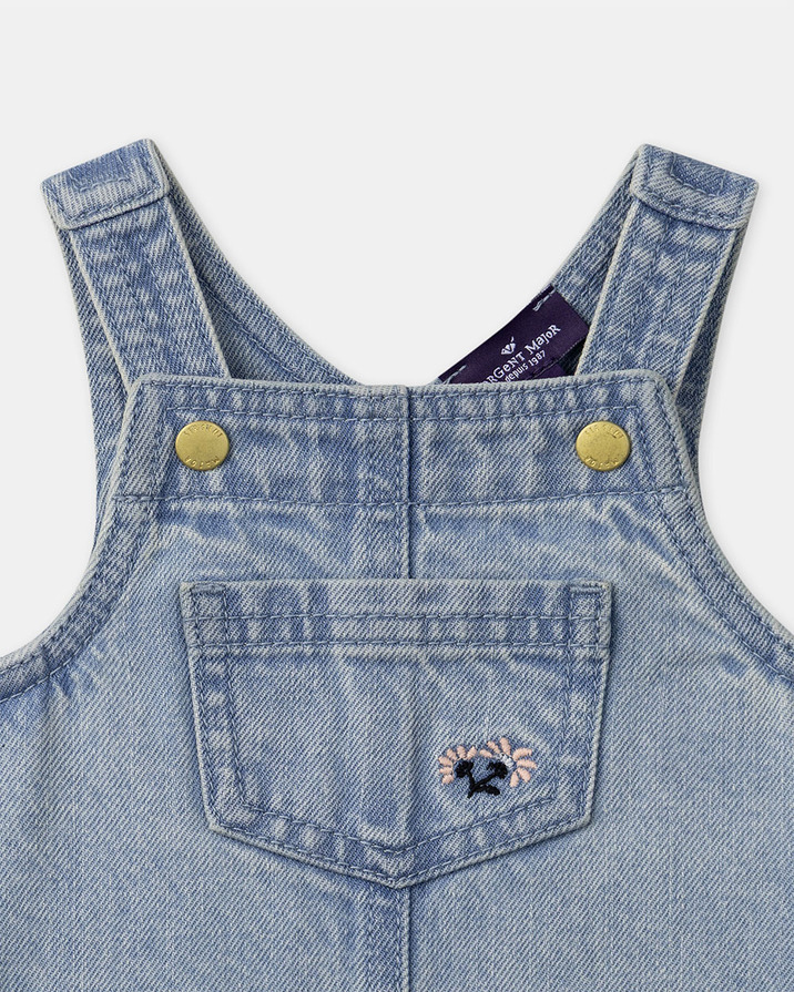 Ensemble chasuble denim + body Coloris bleu Sergent Major