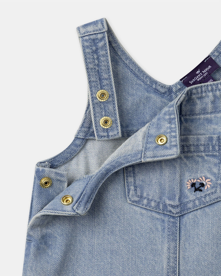 Ensemble chasuble denim + body Coloris bleu Sergent Major