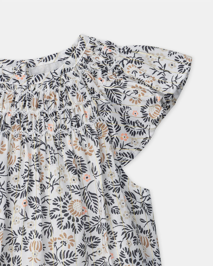 Robe et bloomer imprimé fleuri Coloris gris Sergent Major