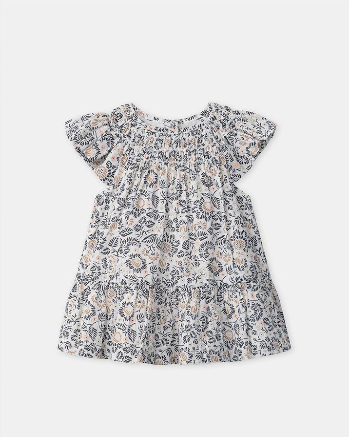 Robe et bloomer imprimé fleuri Coloris gris Sergent Major