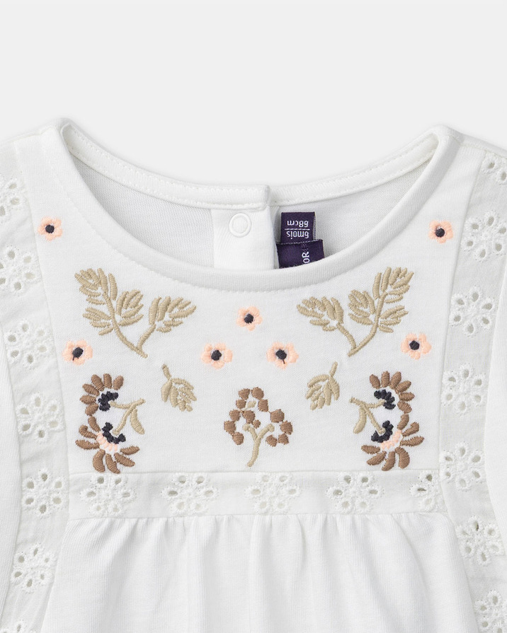 Blouse à broderie fleurs Coloris écru Sergent Major