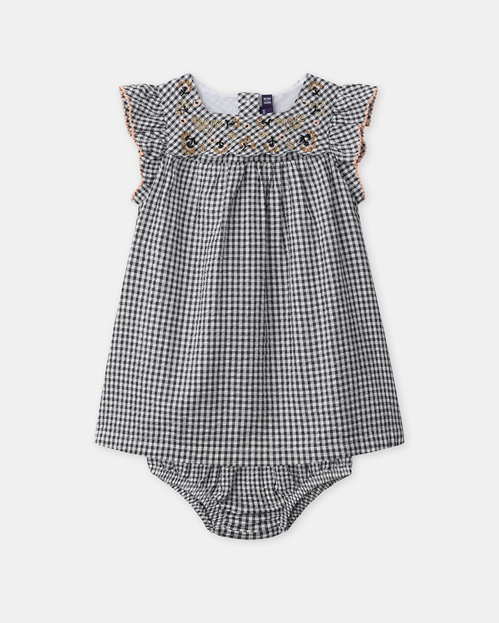 Robe et bloomer vichy Coloris gris foncé Sergent Major