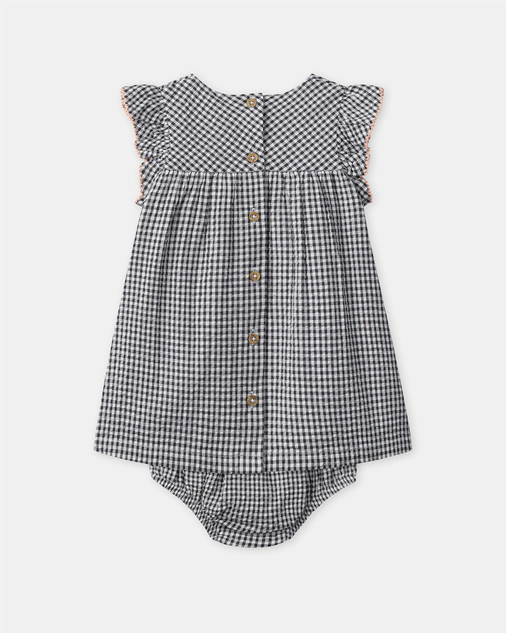 Robe et bloomer vichy Coloris gris foncé Sergent Major