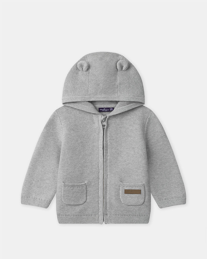 Gilet En Laine Gris Bébé Pour Garçon - Taille 67 (6 Mois), Marque Obaïbi - Occasion Très Bon état