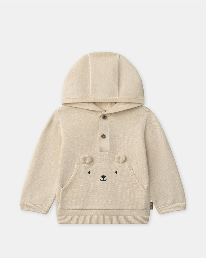 Pull à capuche motif animal Coloris beige Sergent Major