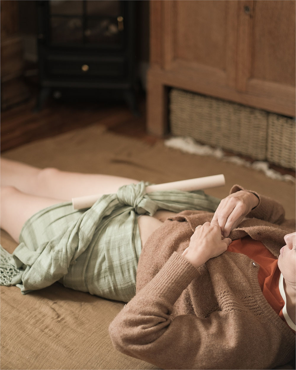 Châle Rebozo Couleur Argile Ilado