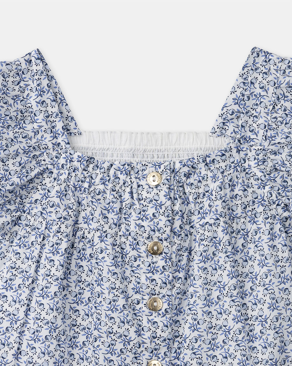 Blouse manches courtes imprimée baies Coloris bleu Sergent Major