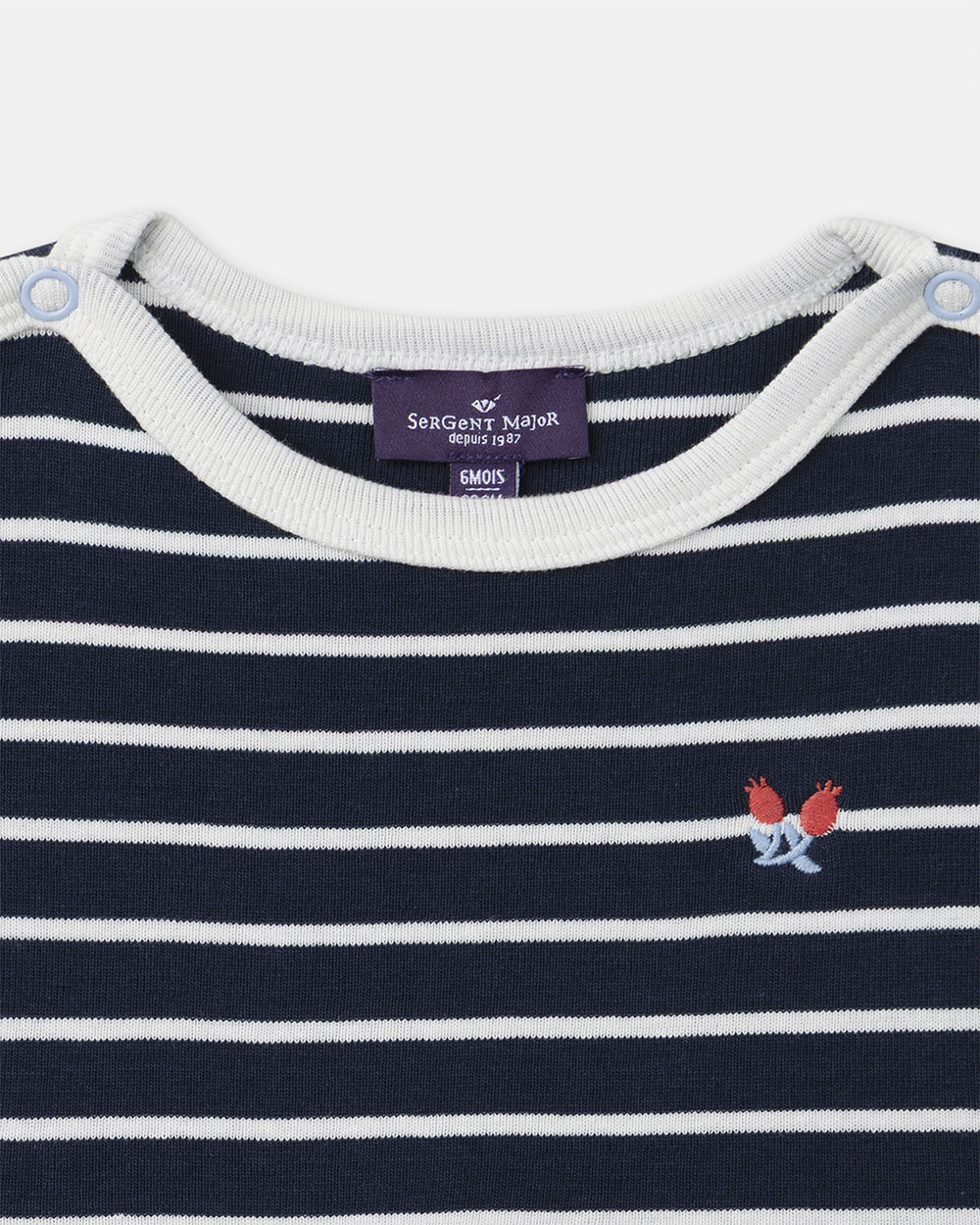 Robe manches courtes à rayures Coloris bleu marine Sergent Major