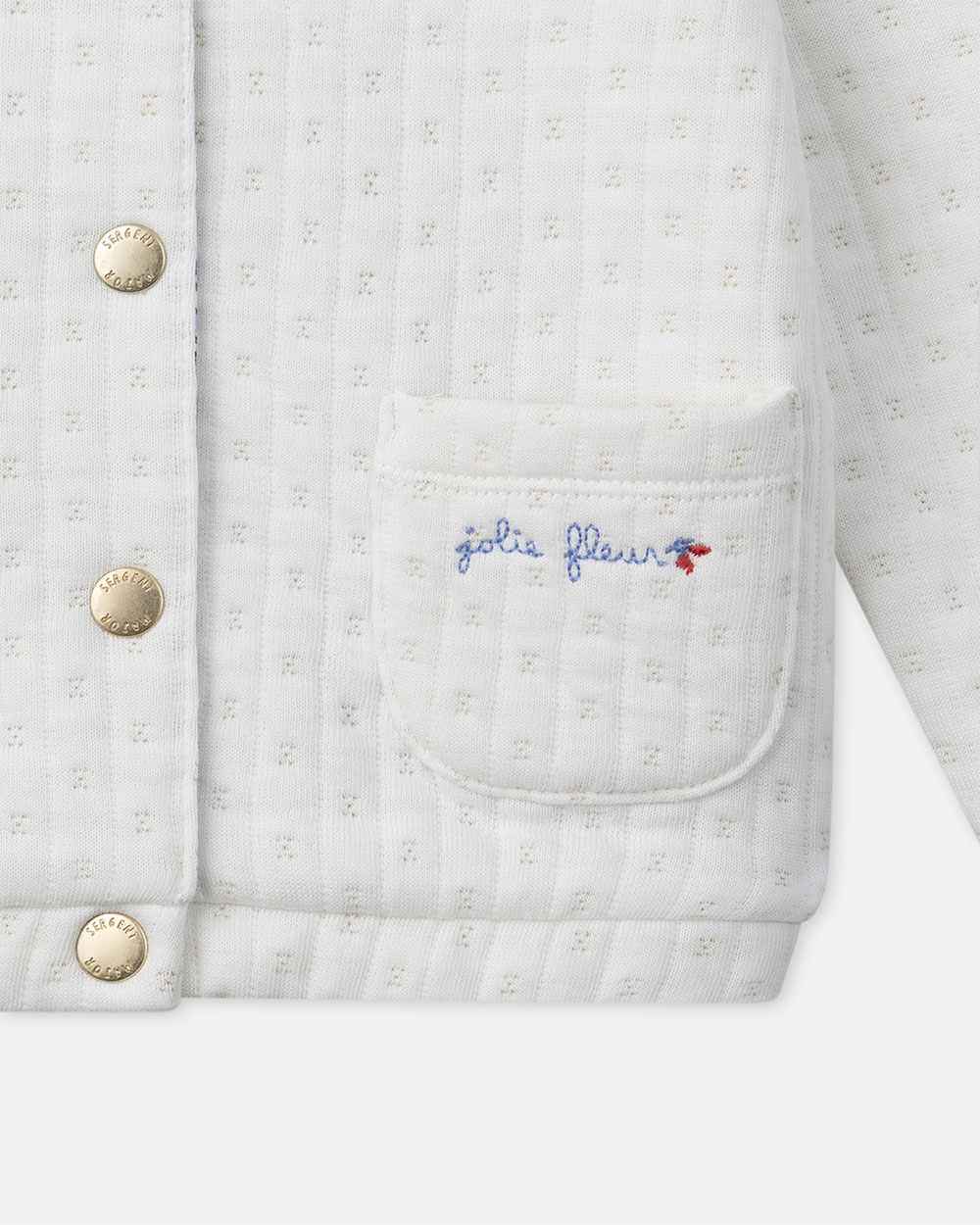 Cardigan écru petite fleur Coloris écru Sergent Major