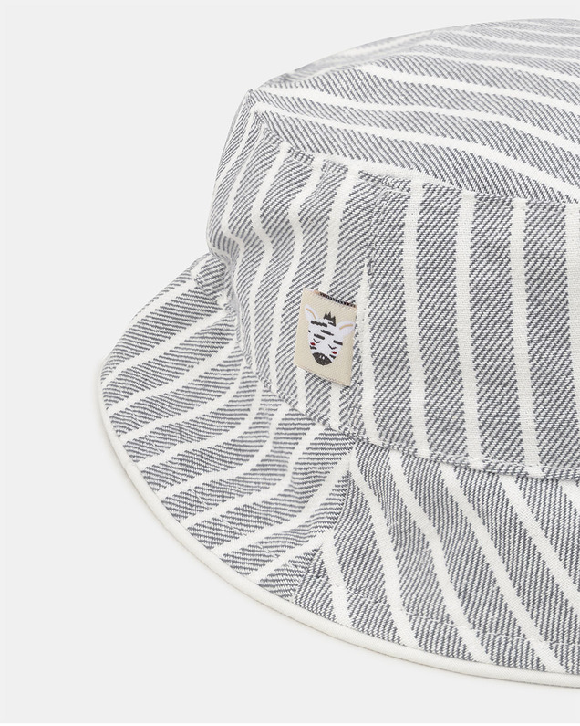 Chapeau à rayures patch zébre Coloris gris Sergent Major