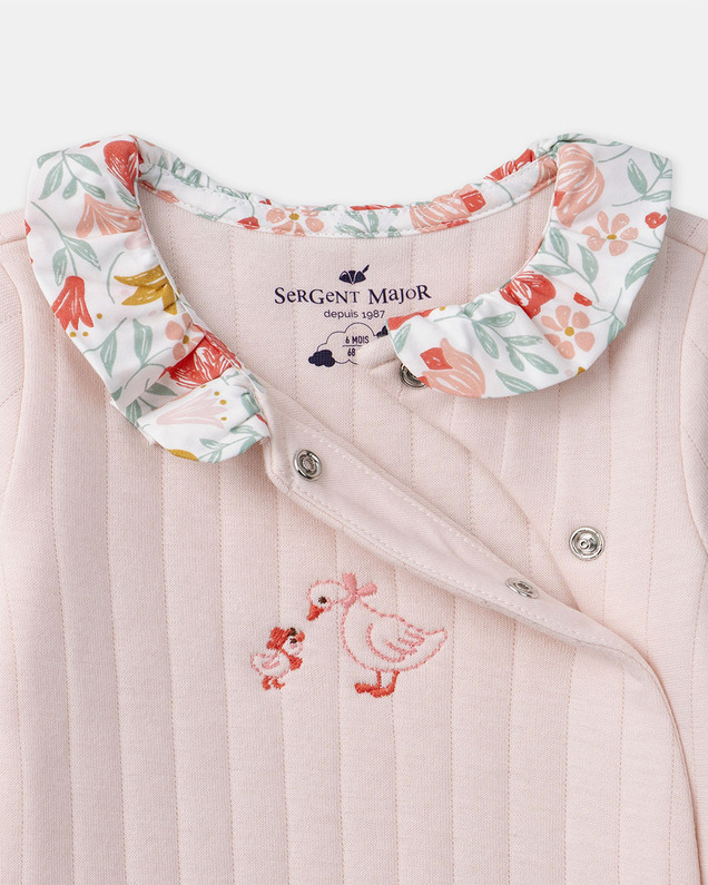 Grenouillère rose à col volant Coloris rose Sergent Major